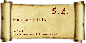 Suszter Lilla névjegykártya